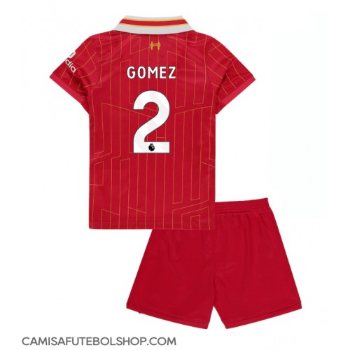 Camisa de time de futebol Liverpool Joe Gomez #2 Replicas 1º Equipamento Infantil 2024-25 Manga Curta (+ Calças curtas)